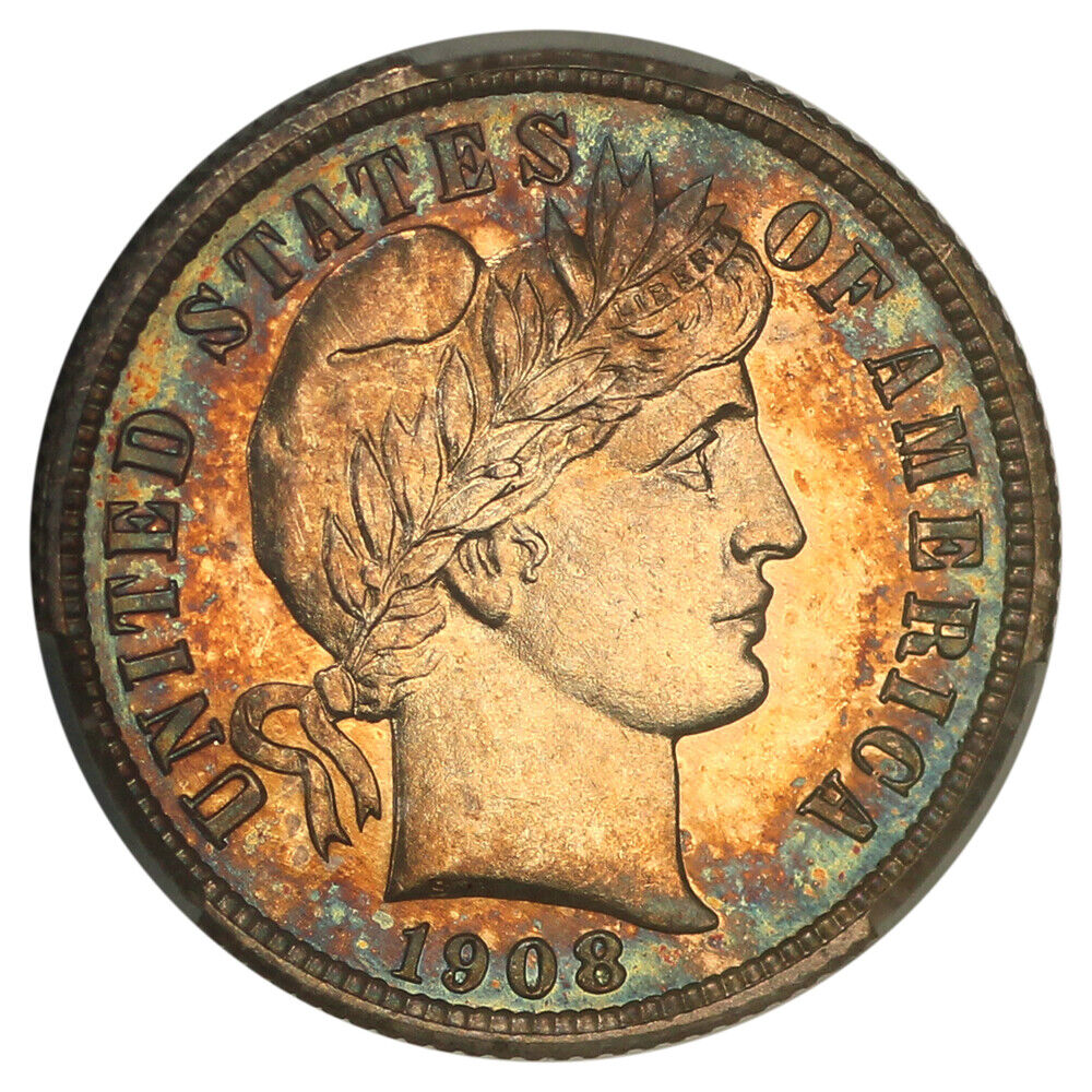 1908 10C CACG PR66CAM ex: D.L. Hansen - Barber Dime