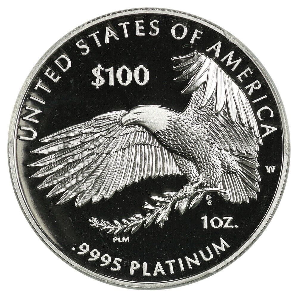 2019-W $100 Platinum Eagle Liberty First Day Issue Cleveland Bell PCGS PR70DCAM