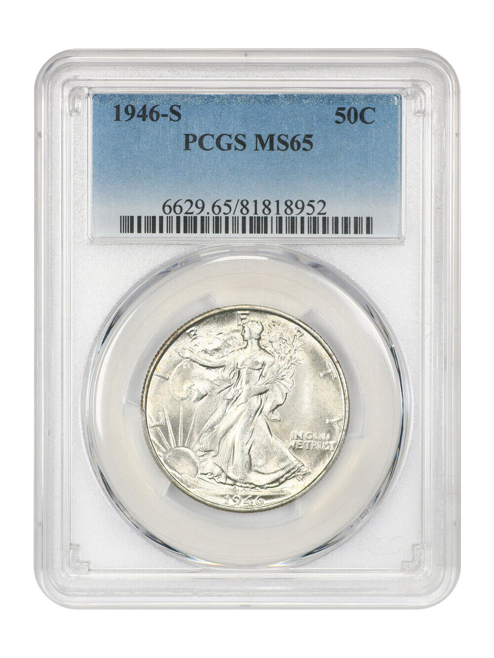 1946-S 50C PCGS MS65