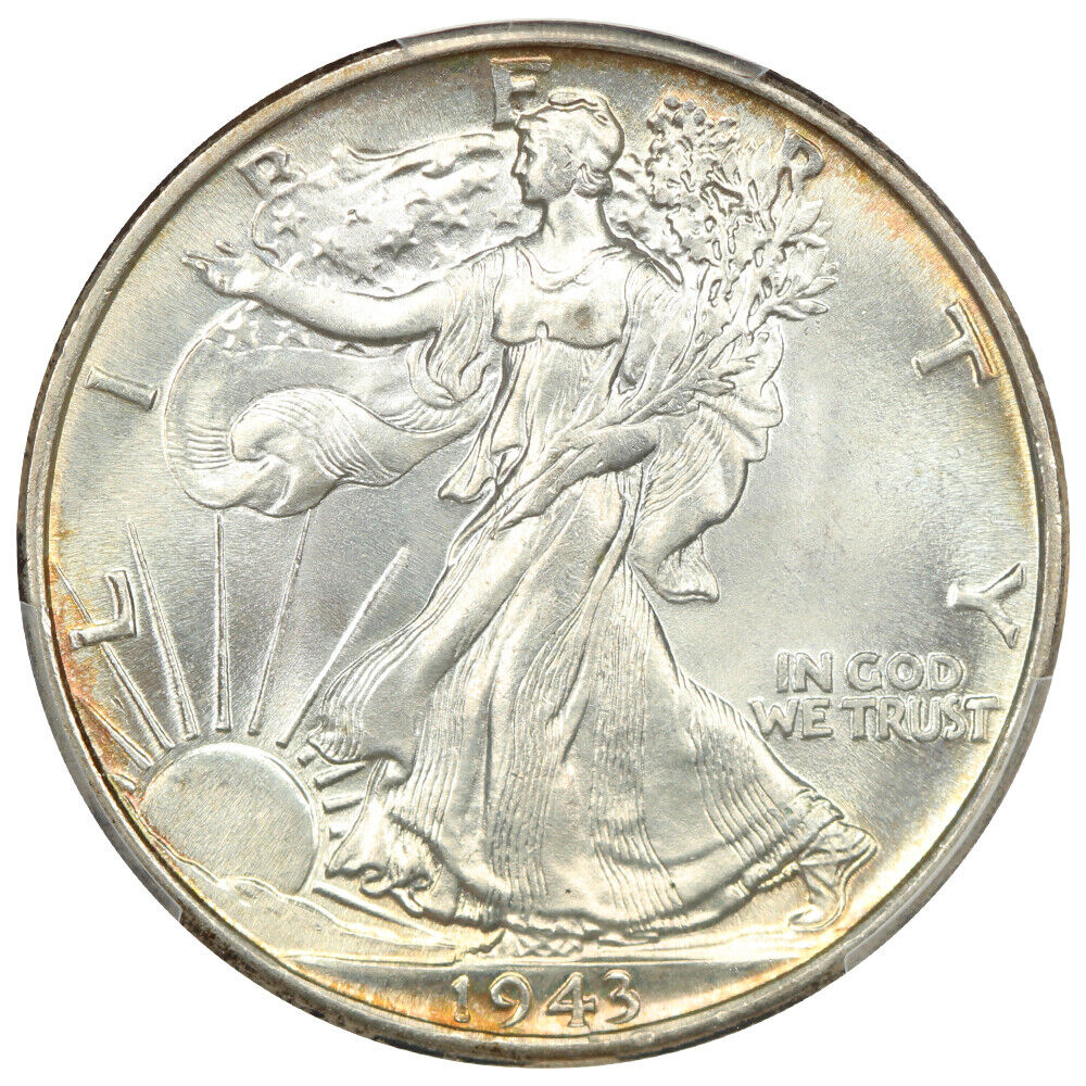 1943 50C PCGS MS67 - Walking Liberty Half Dollar