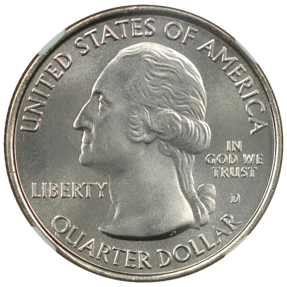 2013-D 25C Mount Rushmore NP NGC MS68 - Type 1 - Clad