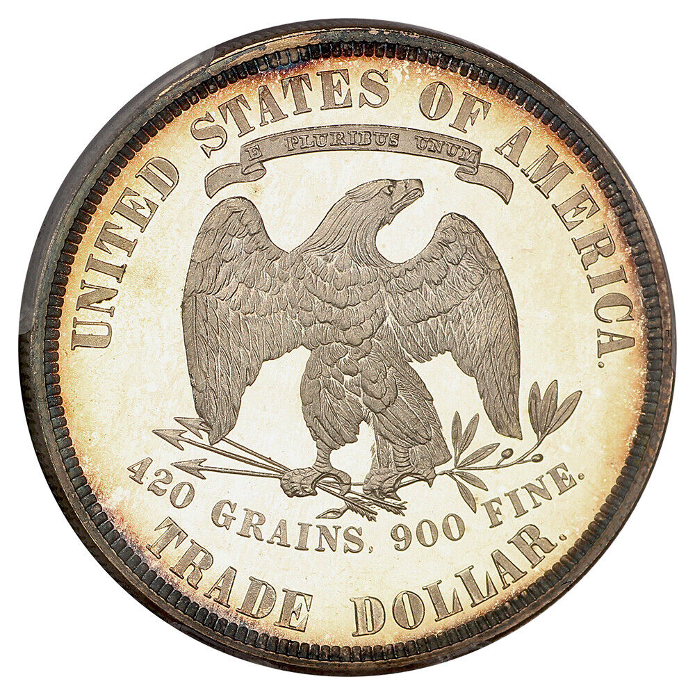 1882 Trade $1 PCGS/CAC PR67+DCAM ex: D.L. Hansen