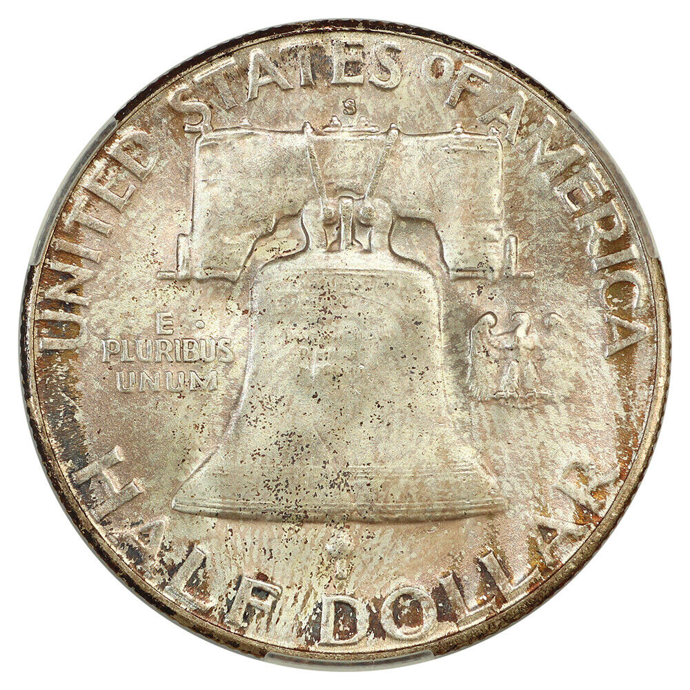 1952-S 50C CACG MS66+FBL ex: D.L. Hansen - Franklin Half Dollar