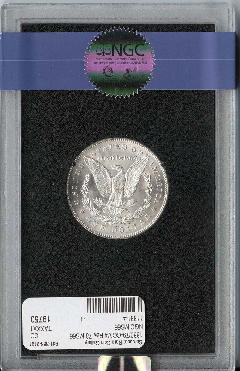 1880/79-CC Morgan VAM-4 REV 78 GSA HOARD S$1 NGC MS66