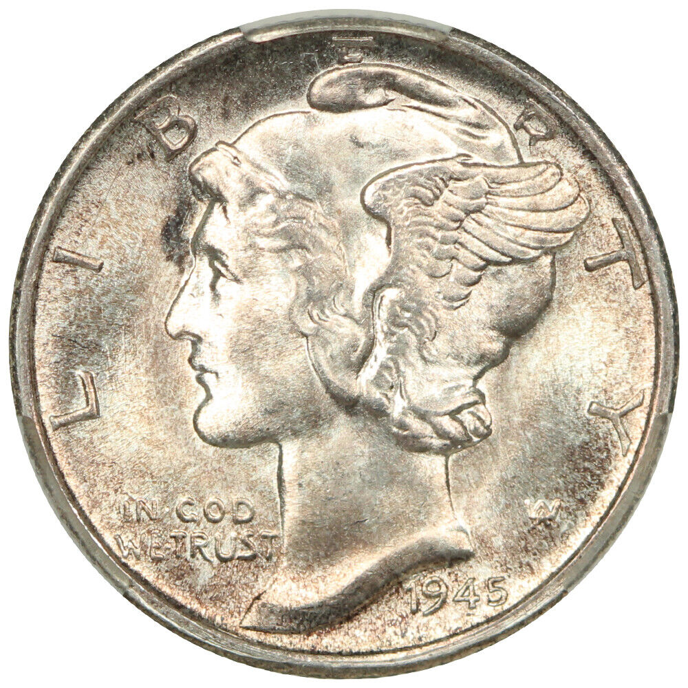 1945-S 10C CACG MS67 - Mercury Dime