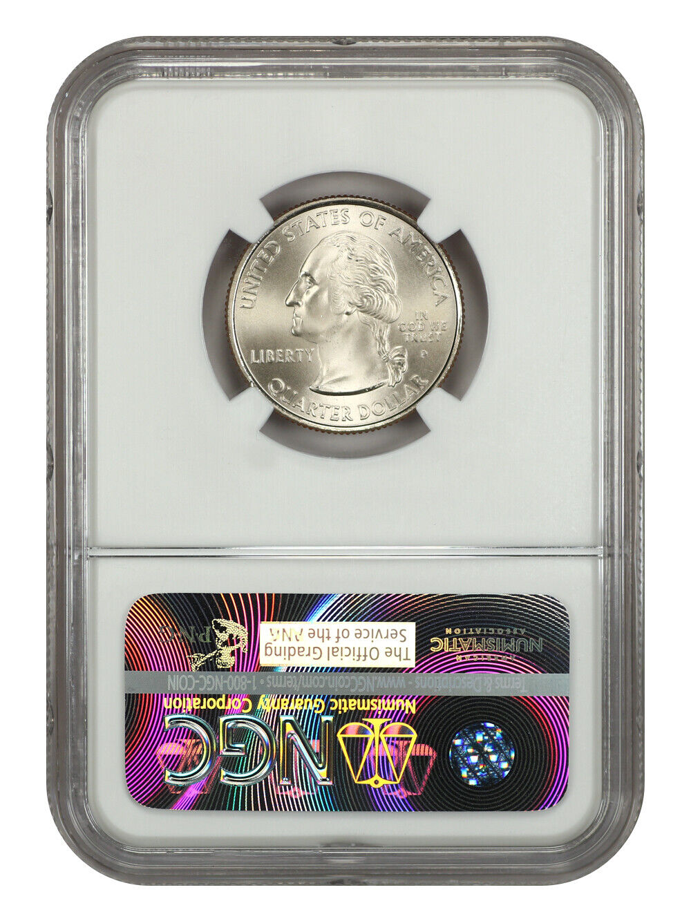 2008-P 25C Oklahoma NGC SP69 (Satin Finish) - Washington 50 States Quarters