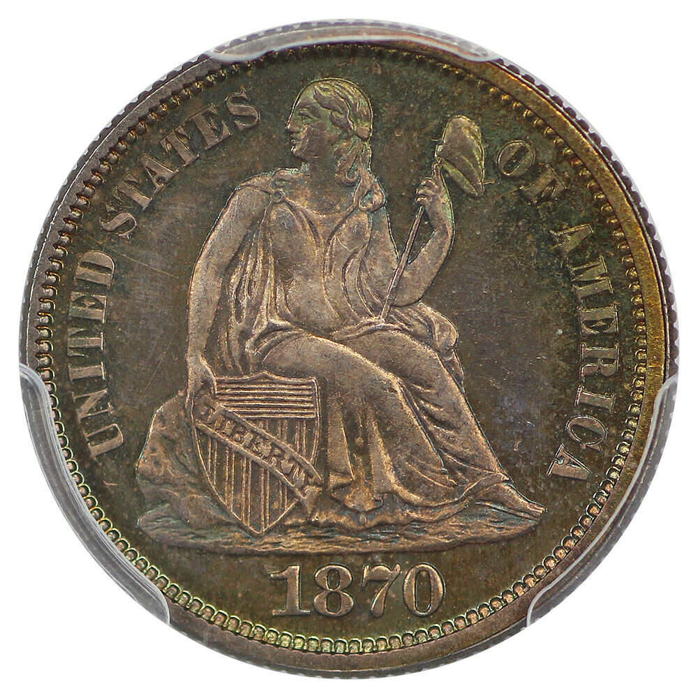 1870 10C PCGS/CAC PR66+ ex: D.L. Hansen