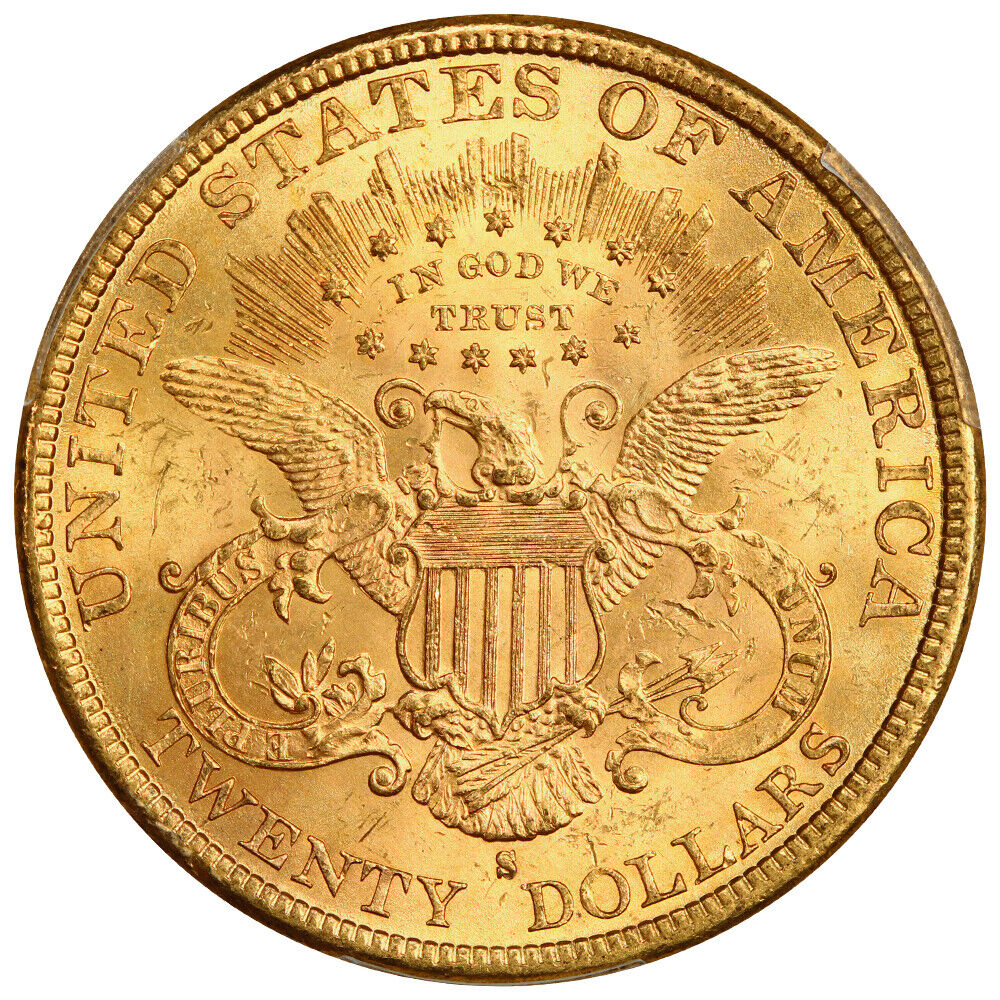 1889-S $20 PCGS MS64 ex: D.L. Hansen