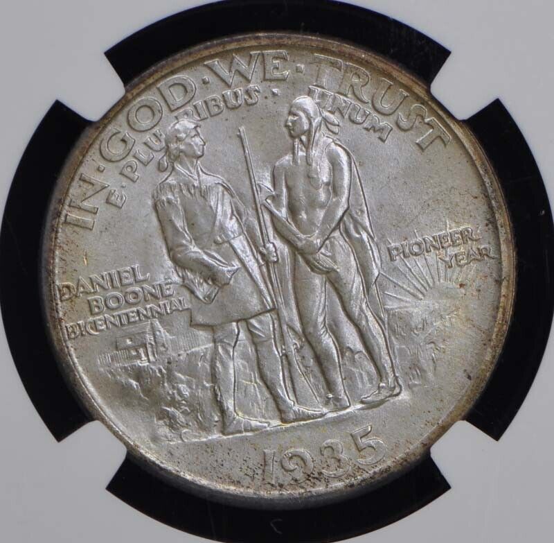 BOONE 1935 Silver Commemorative 50C NGC MS68