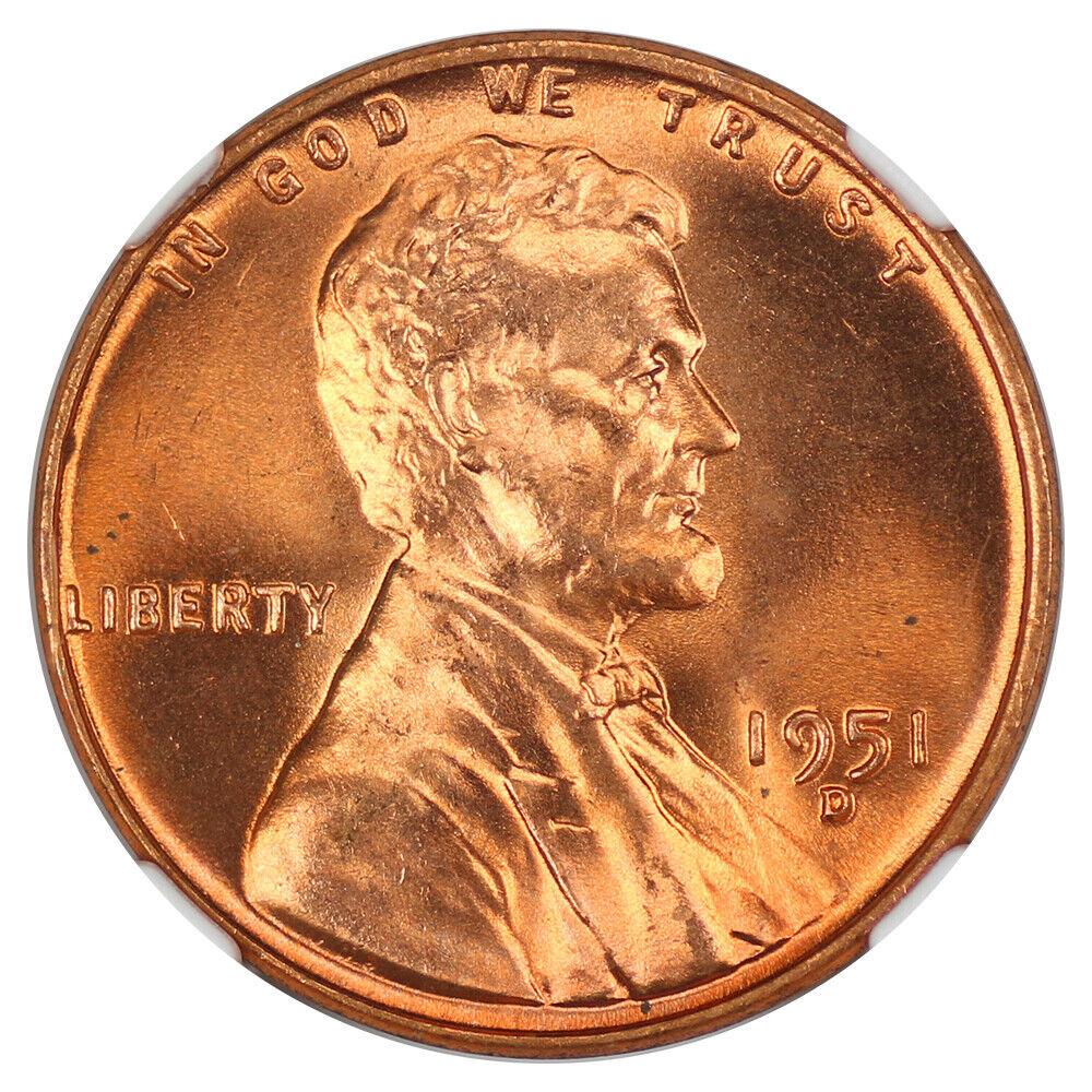 1951-D 1C NGC MS67RD