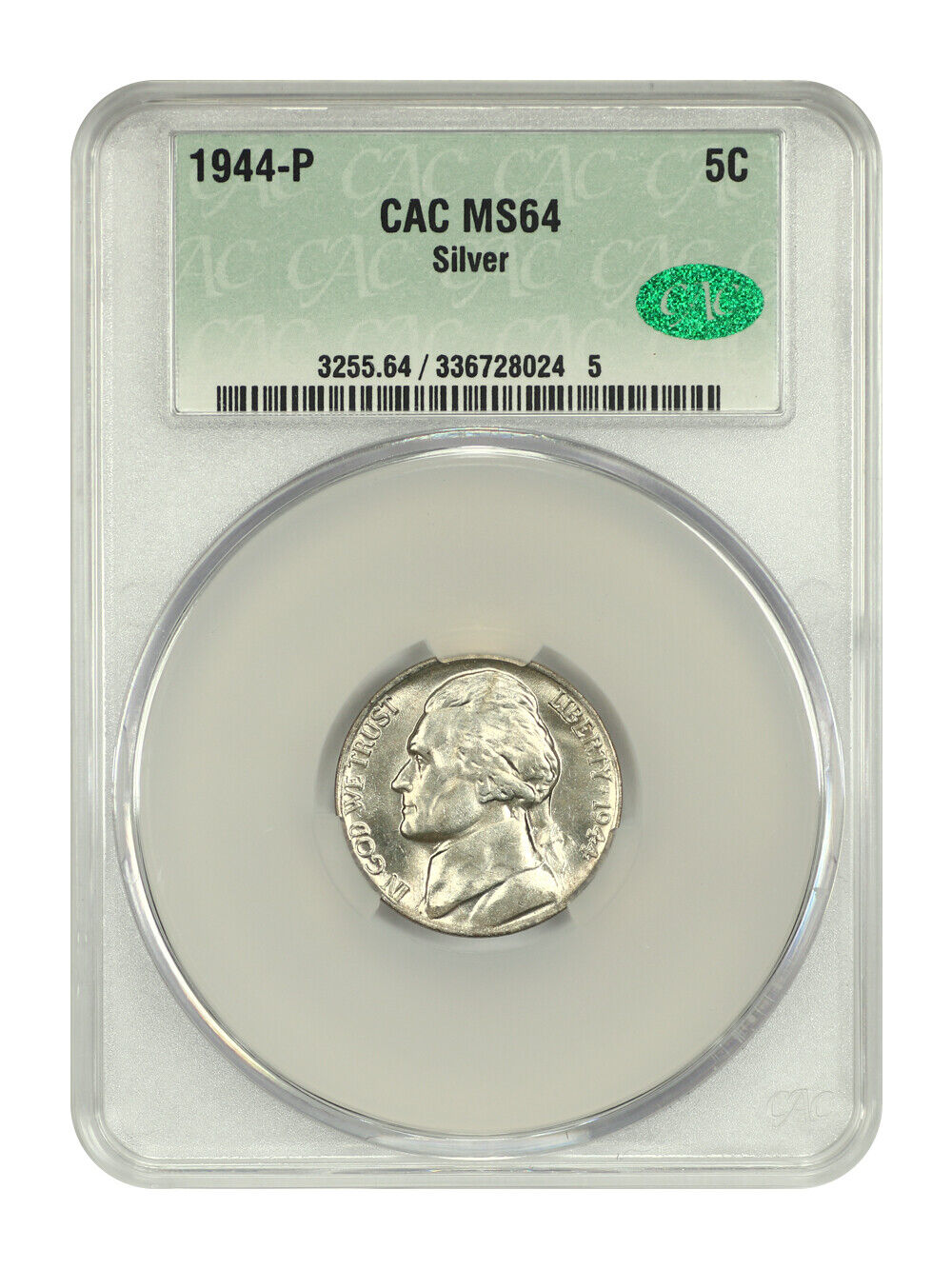 1944-P 5C CACG MS64 - Jefferson Nickel