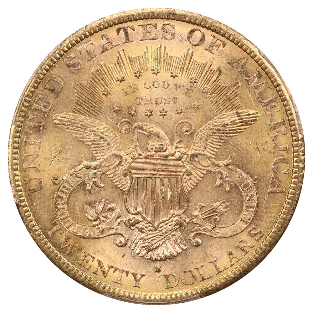 1880-S $20 PCGS MS62 ex: D.L. Hansen