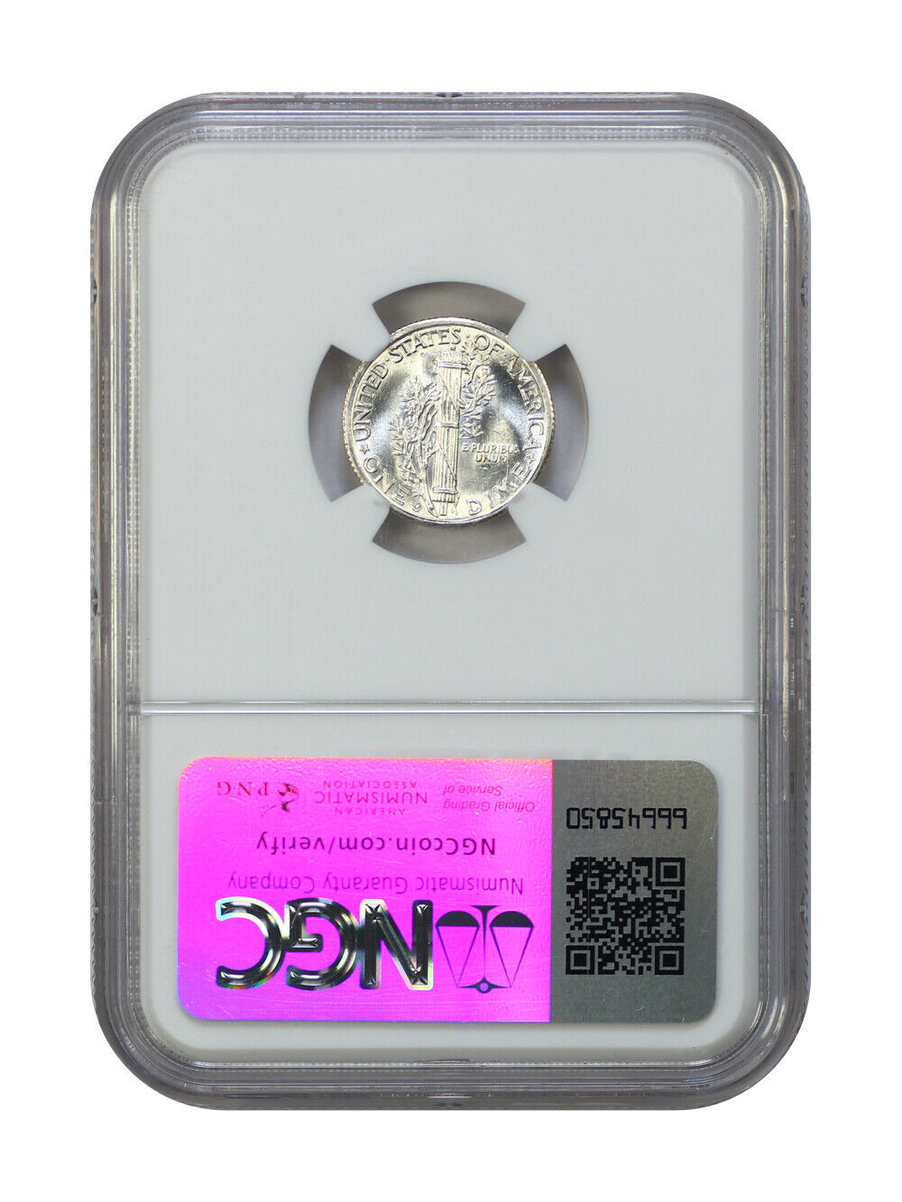 1938-D 10C NGC MS66FB - Mercury Dime