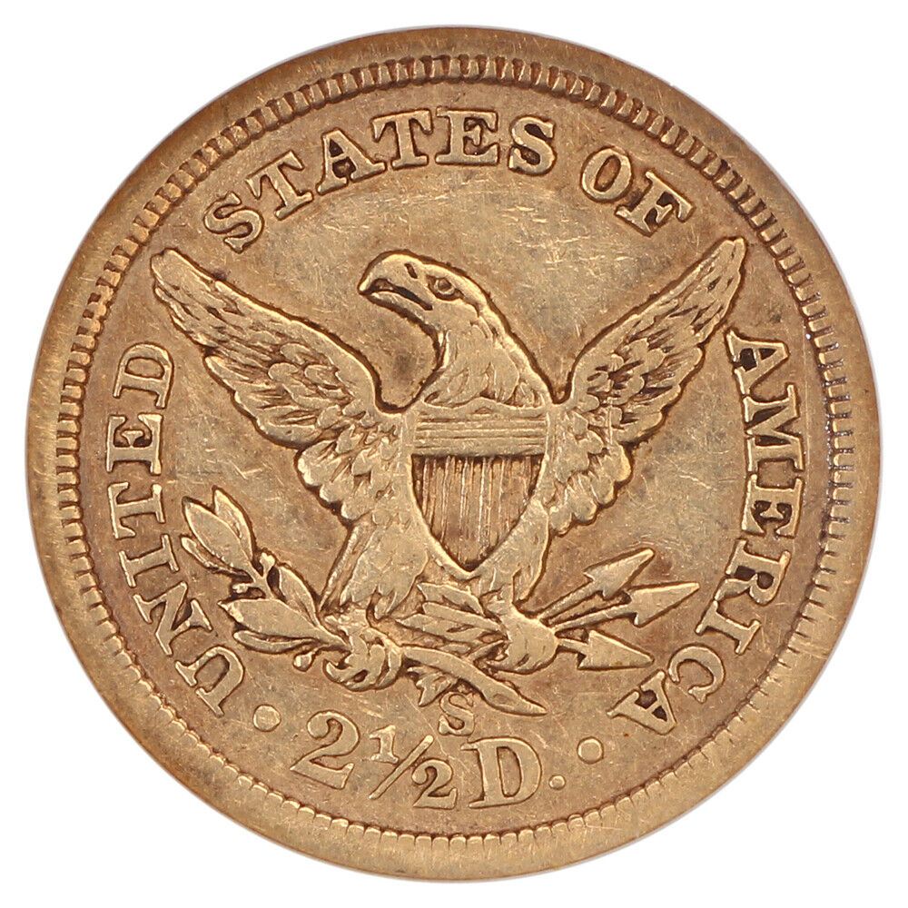 1866-S $2.50 NGC VF35 - Liberty Head $2.5