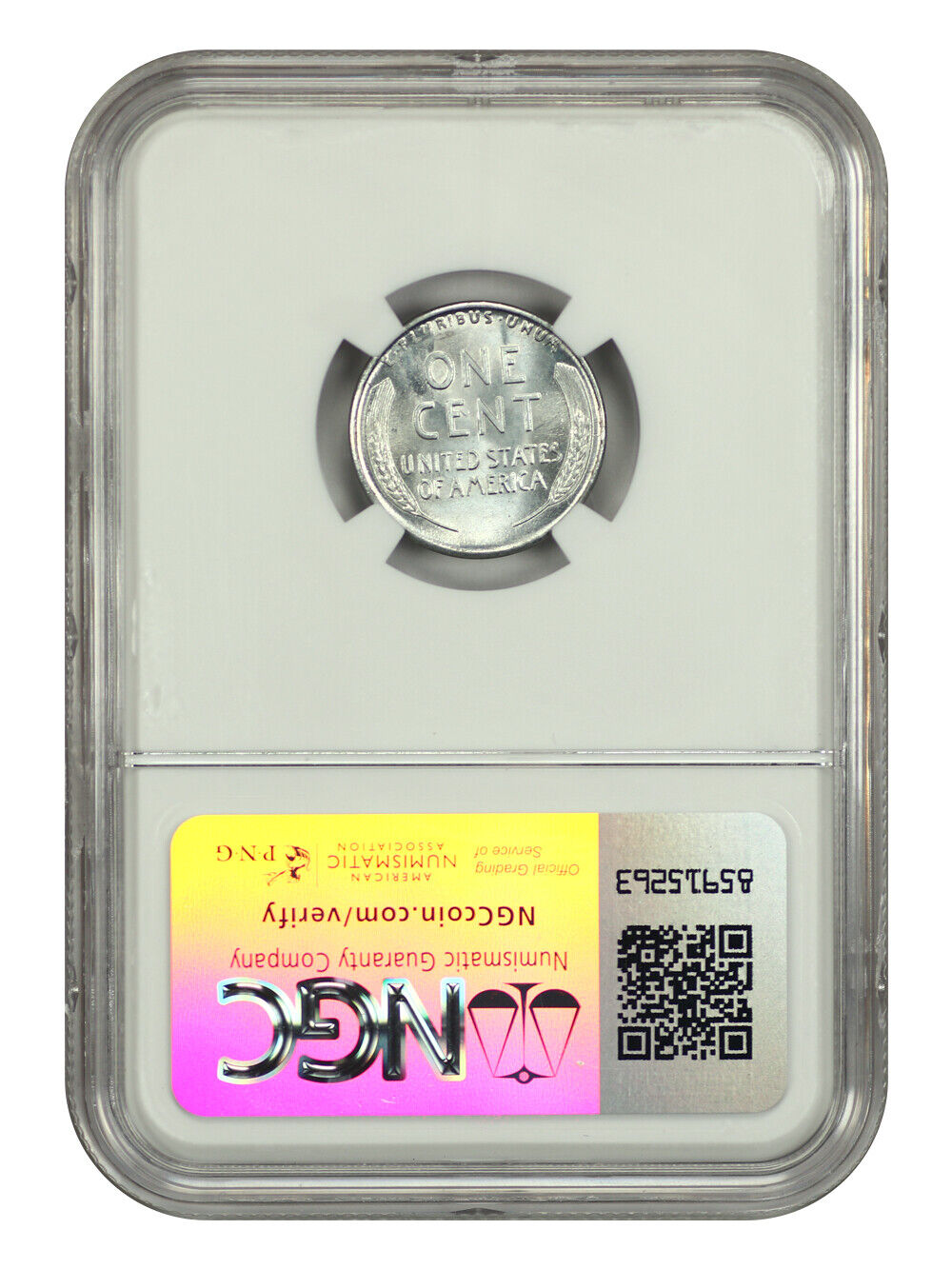 1943 1C NGC MS67 - Lincoln Cent (Wheat Reverse) - WW2 Steel Cent