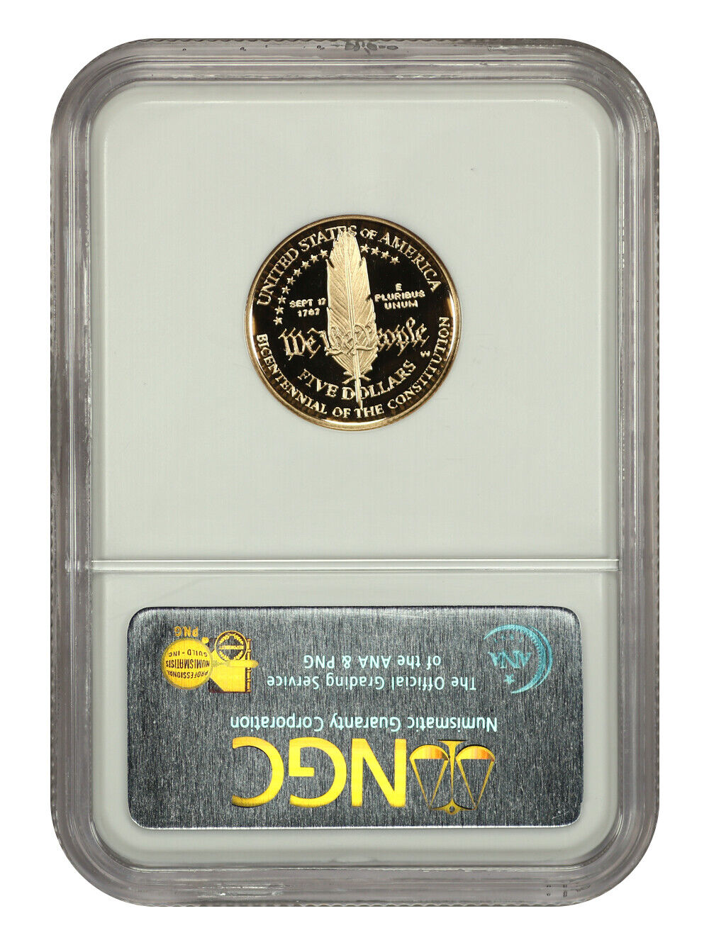 1987-W $5 Constitution NGC PR70DCAM - $5 Modern Gold Commemoratives