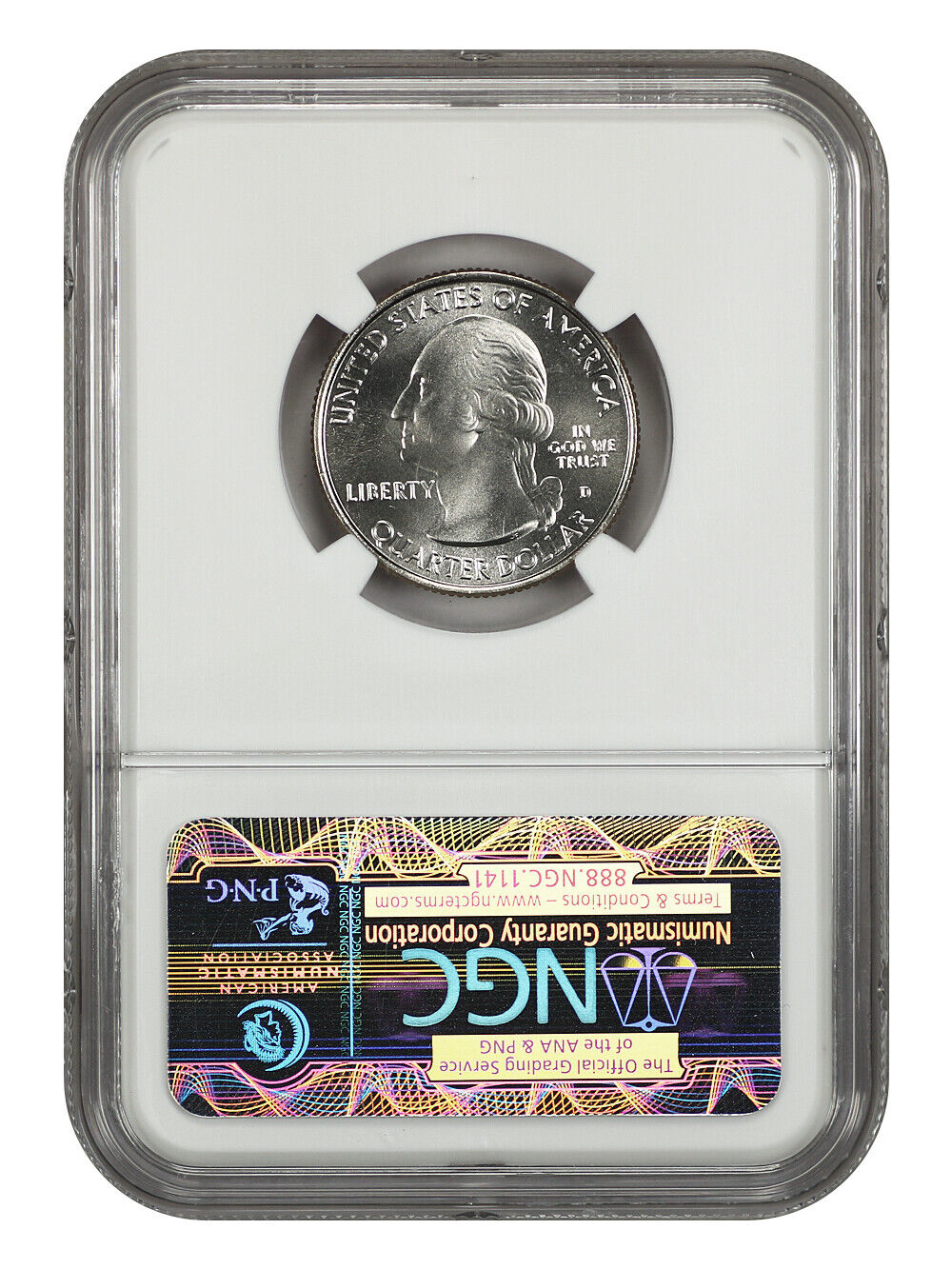 2013-D 25C Mount Rushmore NP NGC MS68 - Type 1 - Clad