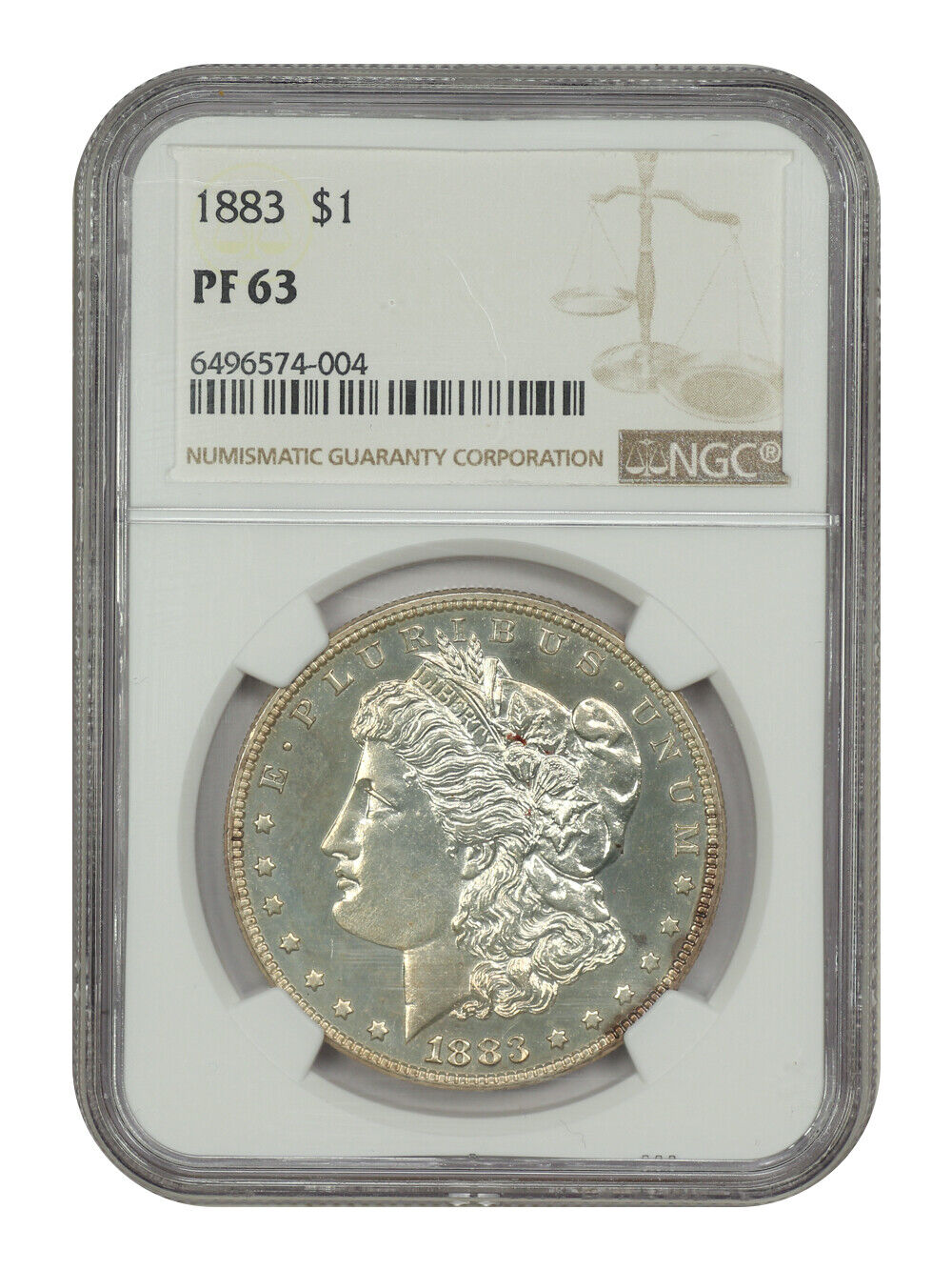 1883 $1 NGC PR63 - Morgan Dollar