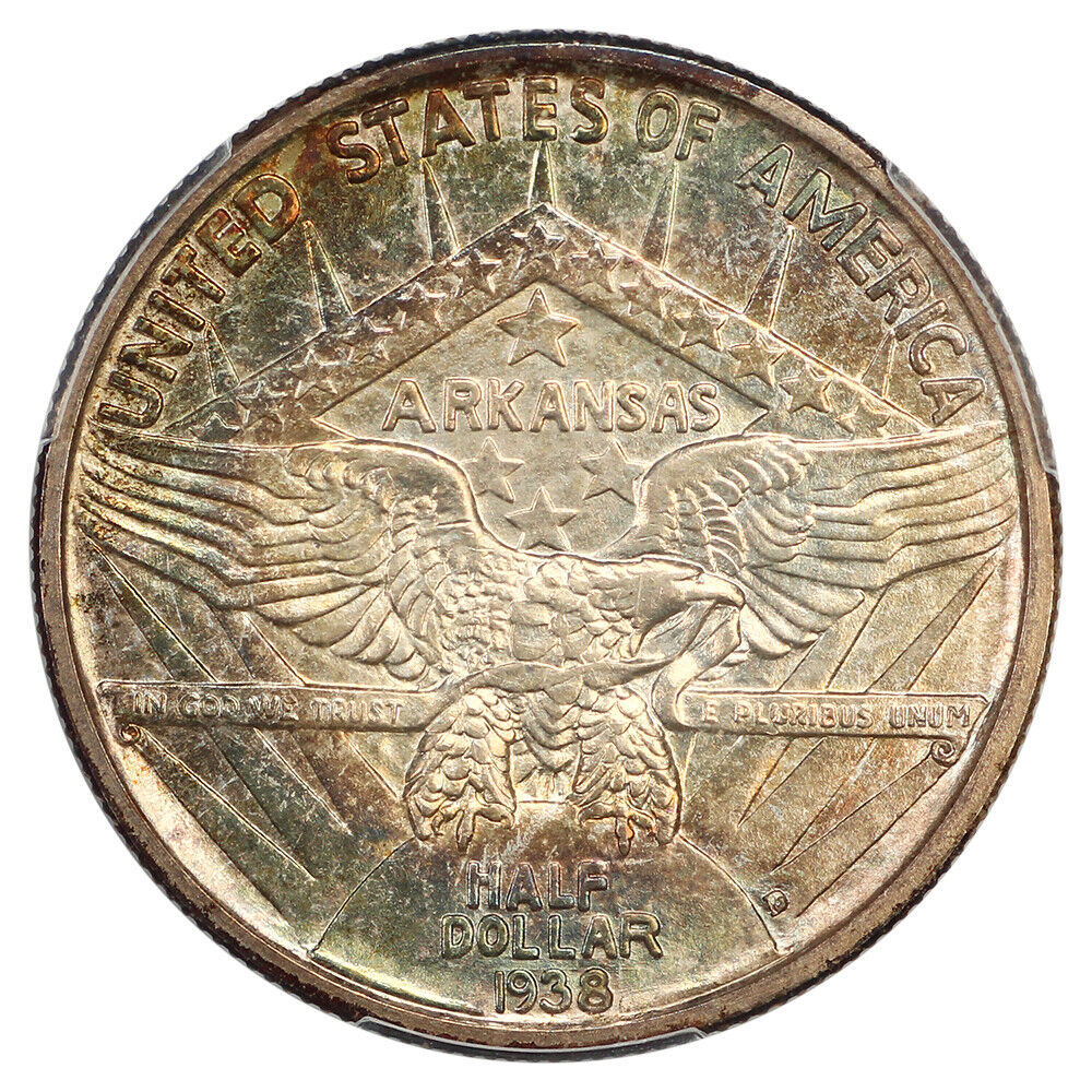 1938-D 50C Arkansas PCGS MS67 - Classic Silver Commemorative - Low Mintage Issue