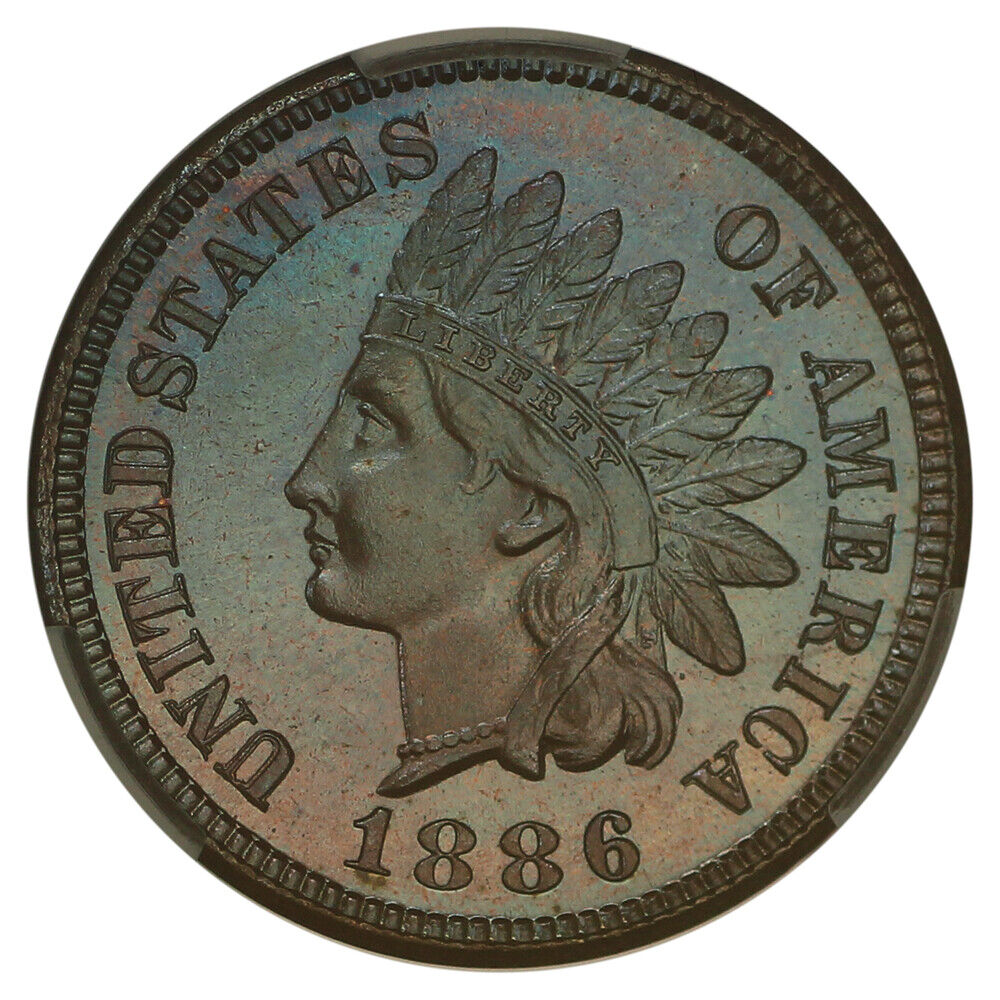 1886 1C CACG PR67+BN (Type 1) ex: D.L. Hansen/Larry Shepherd - Indian Cent