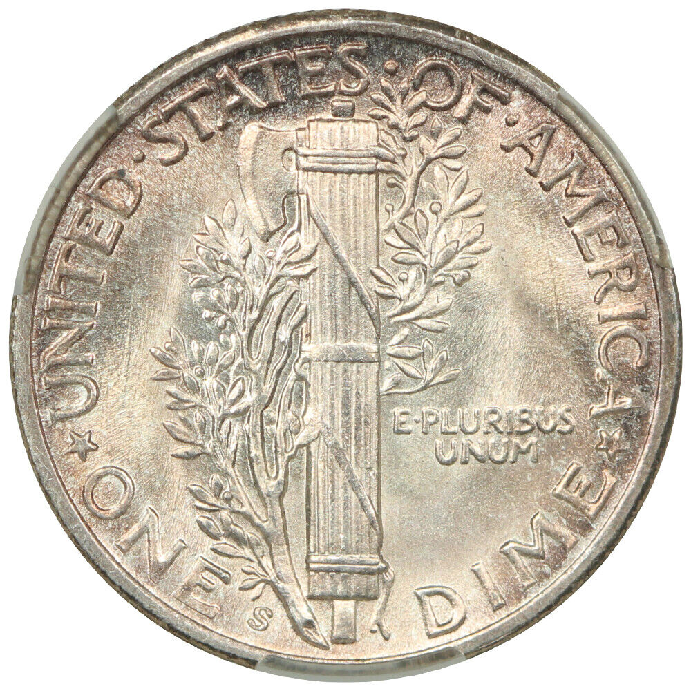 1945-S 10C CACG MS67 - Mercury Dime
