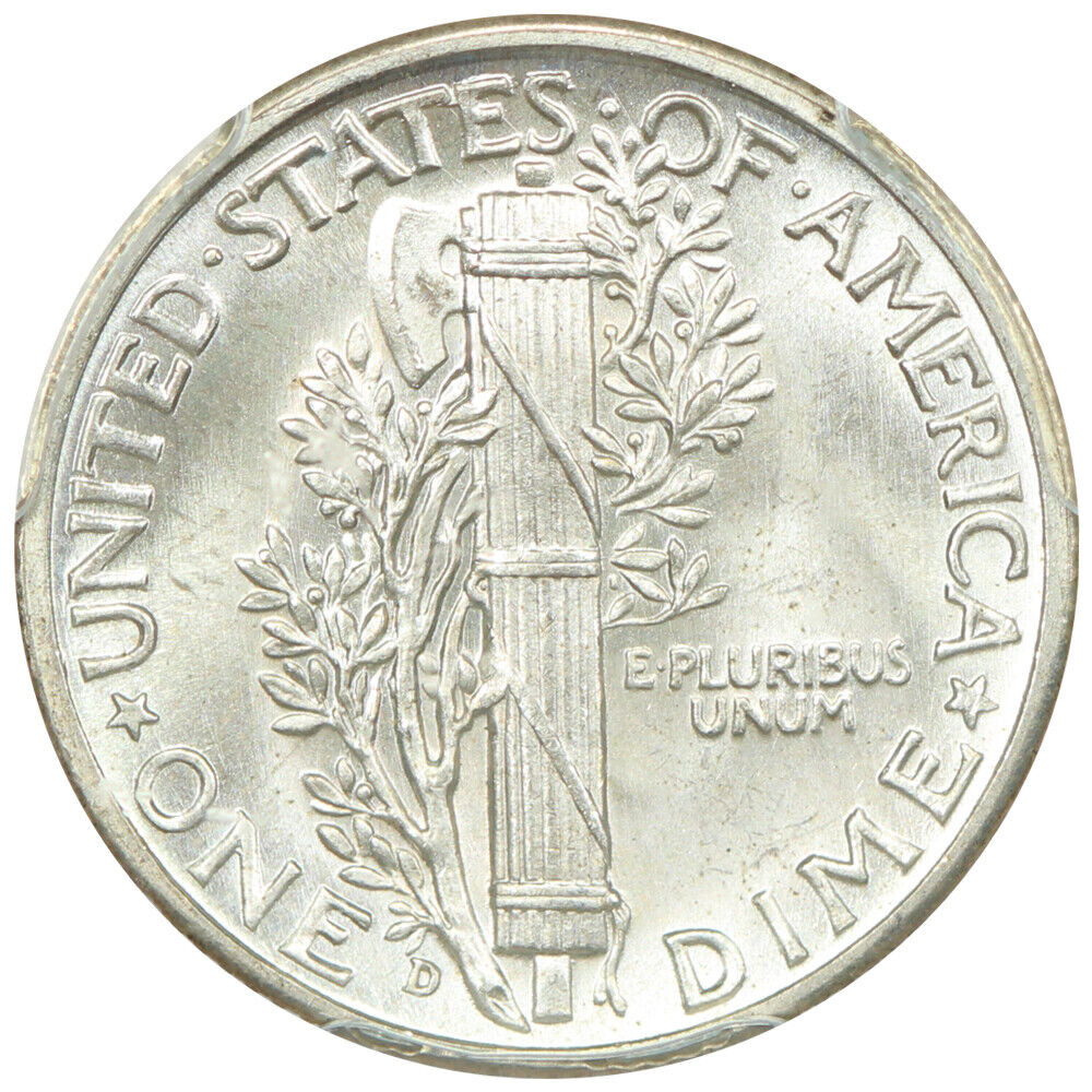 1939-D 10C PCGS MS66+FB - Mercury Dime