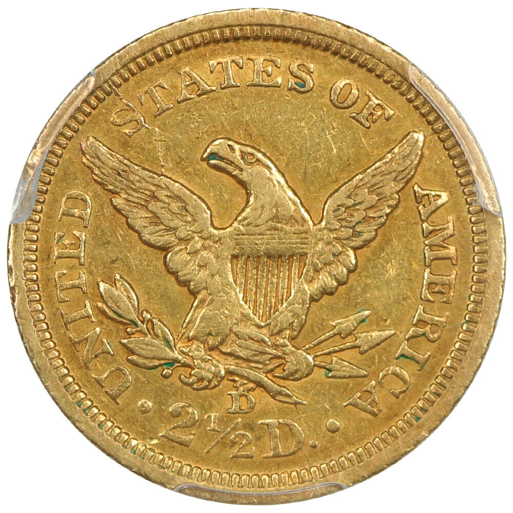 1843-D $2.50 PCGS AU53 (Small D) - Liberty Head $2.5