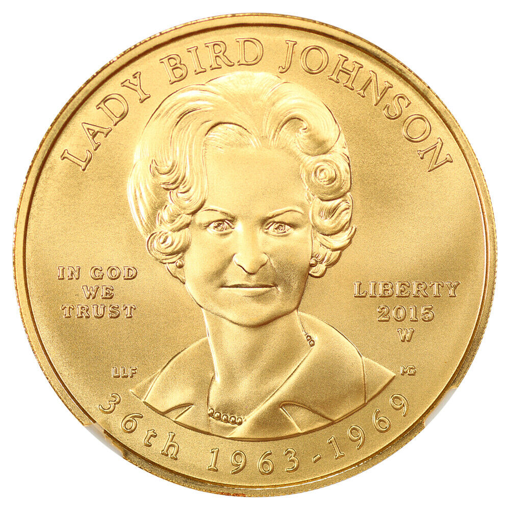 2015-W Lady Bird Johnson $10 NGC MS70