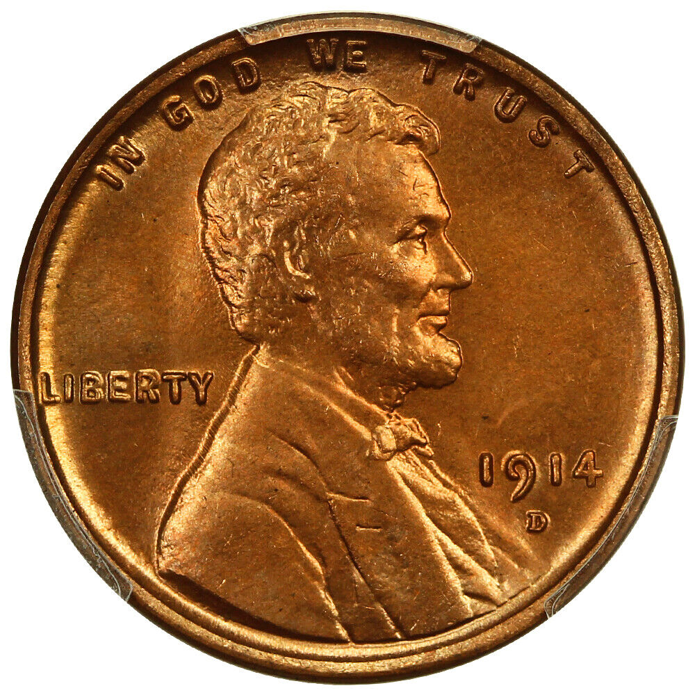 1914-D 1c PCGS MS66 RD ex: D.L. Hansen