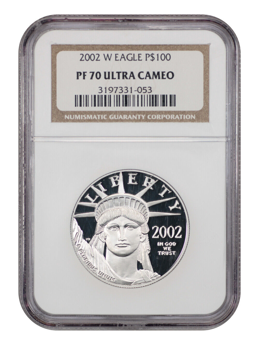 2002-W $100 Statue of Liberty NGC PR70DCAM