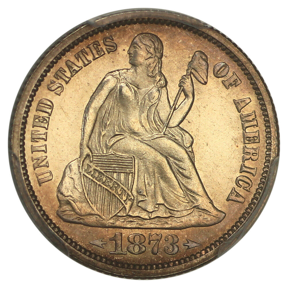 1873 10C PCGS PR63 (Arrows) ex: D.L. Hansen