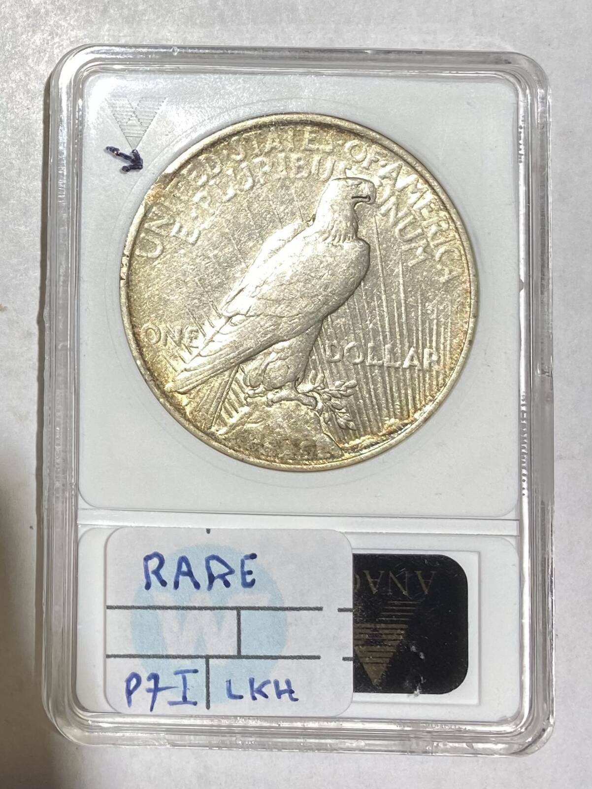 1922 P Peace Silver Dollar ANACS XF-40 VAM 2G Scar Cheek and CLIP