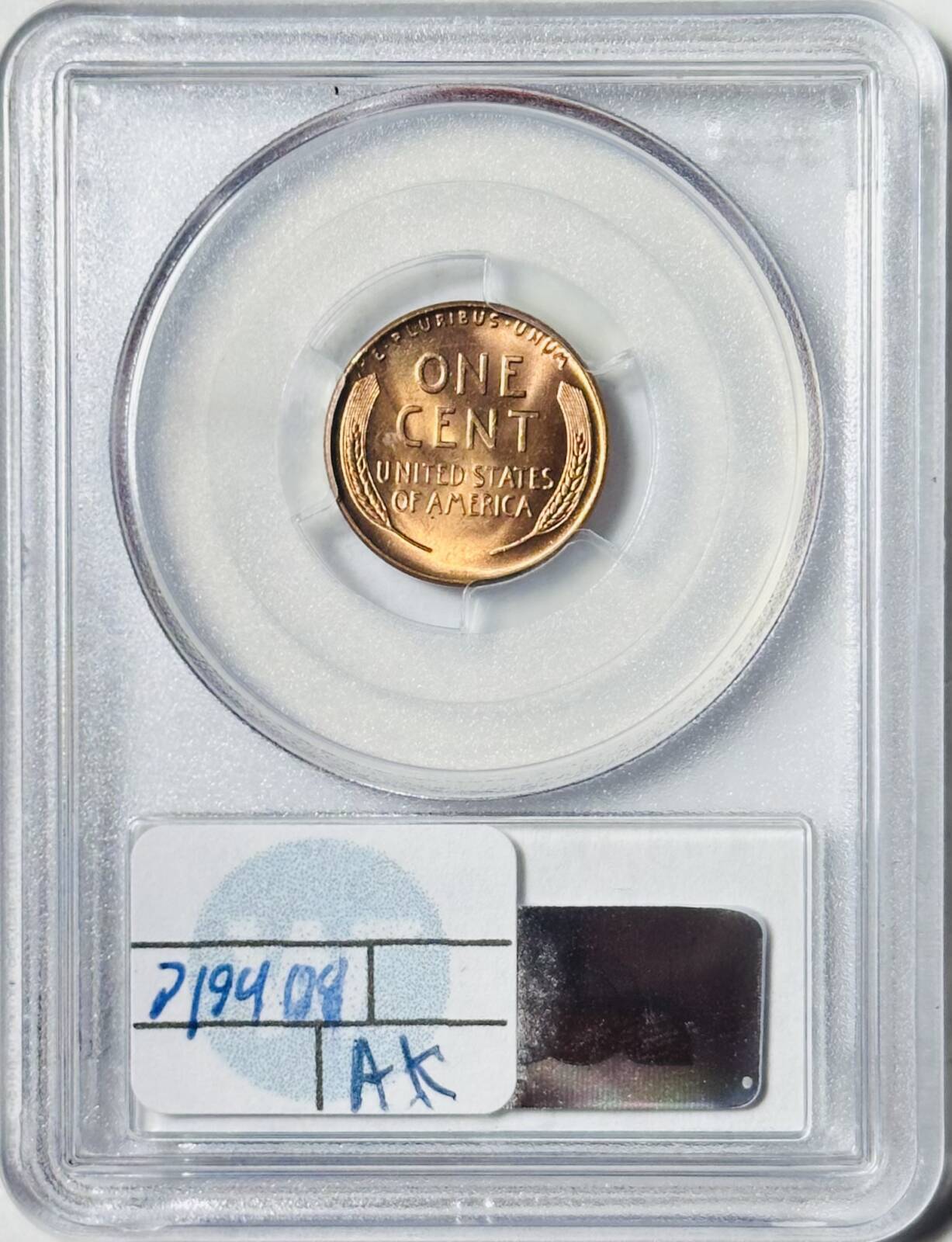 1945 P Small Cents Lincoln, Wheat Ears Reverse PCGS MS-66 RD