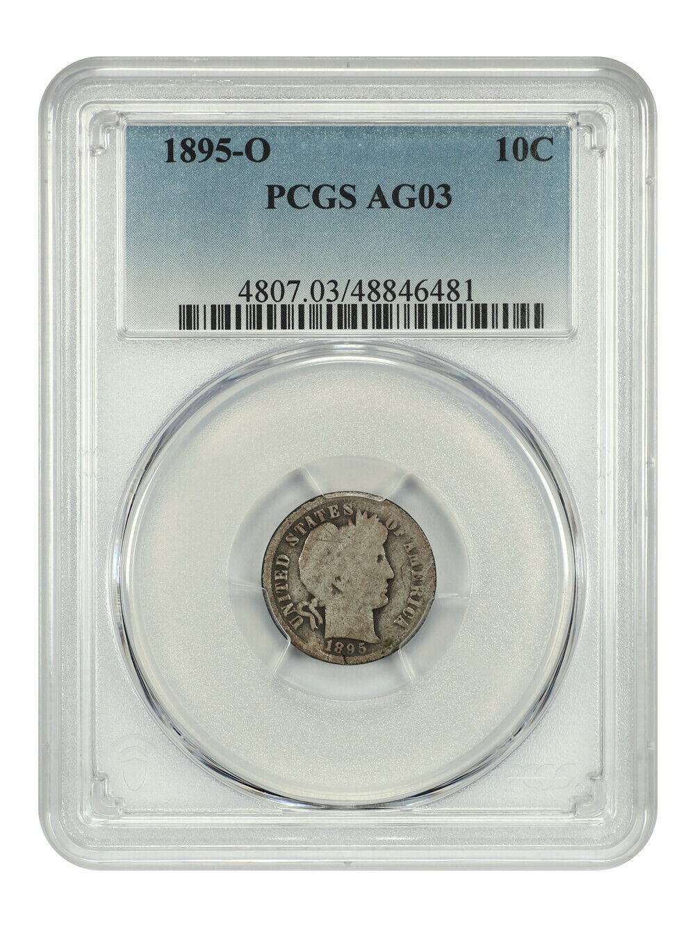 1895-O 10C PCGS AG3