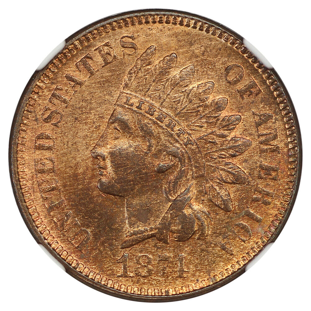 1874 1C NGC MS65RB - Indian Cent