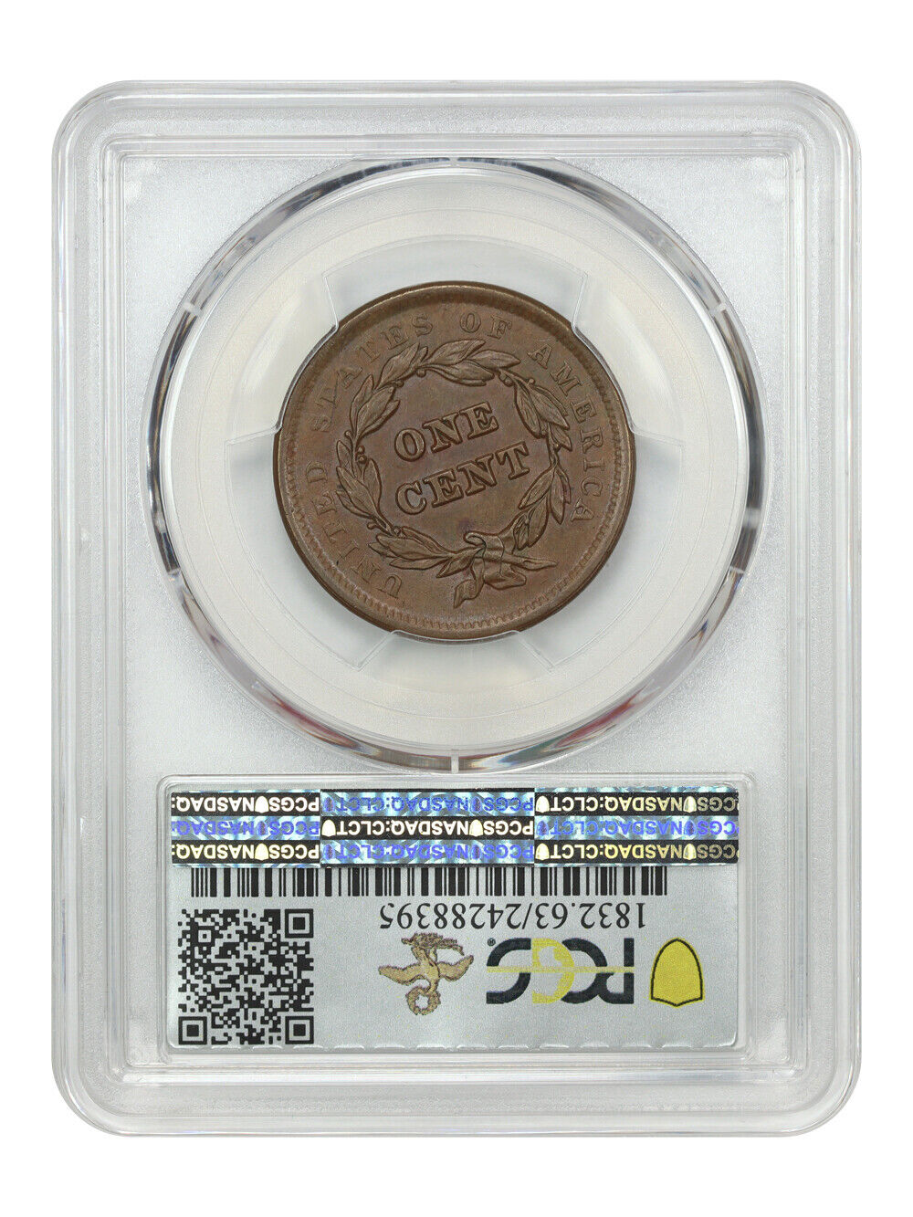 1841 1C PCGS/CAC MS63BN ex: D.L. Hansen