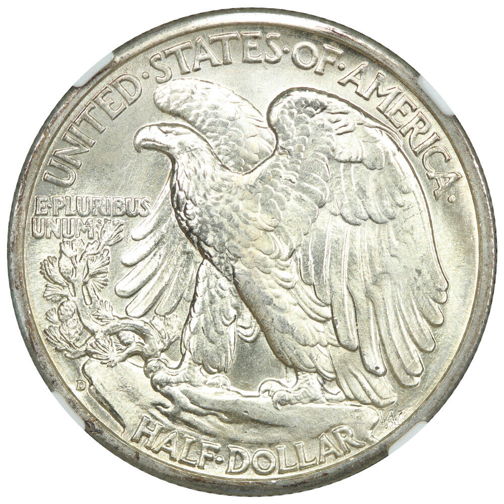 1943-D 50C NGC MS67 - Walking Liberty Half Dollar