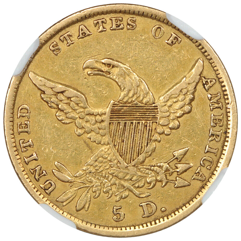 1836 $5 NGC XF45 - Classic Head $5