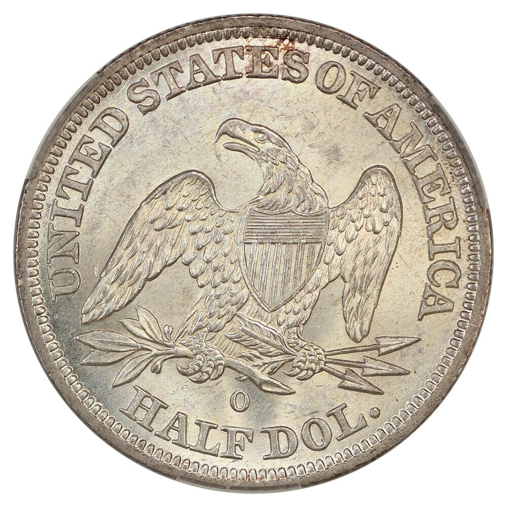 1842-O 50C CACG MS64 (Medium Date, Reverse of 1842) ex: D.L. Hansen