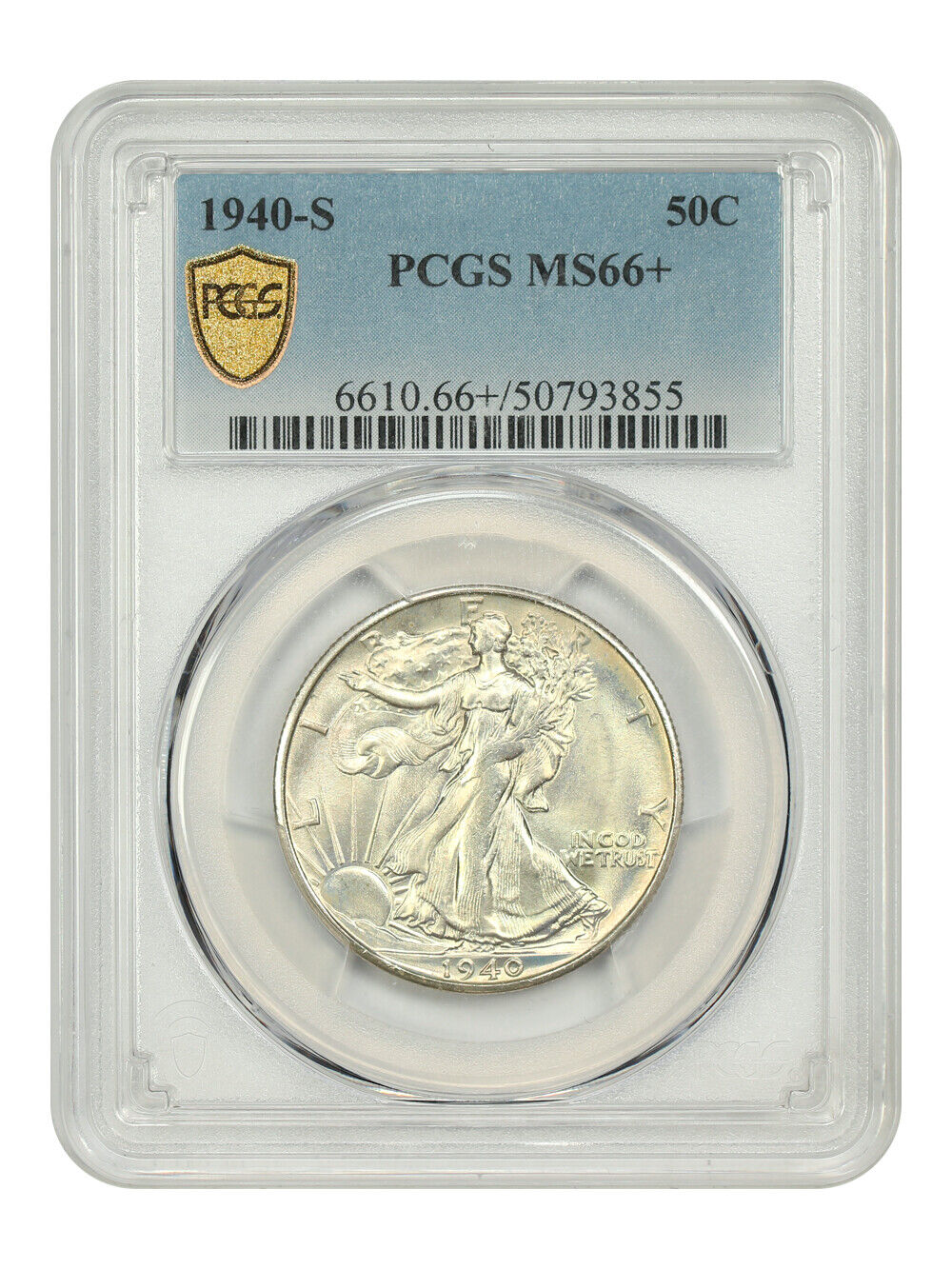 1940-S 50C PCGS MS66+ - Walking Liberty Half Dollar
