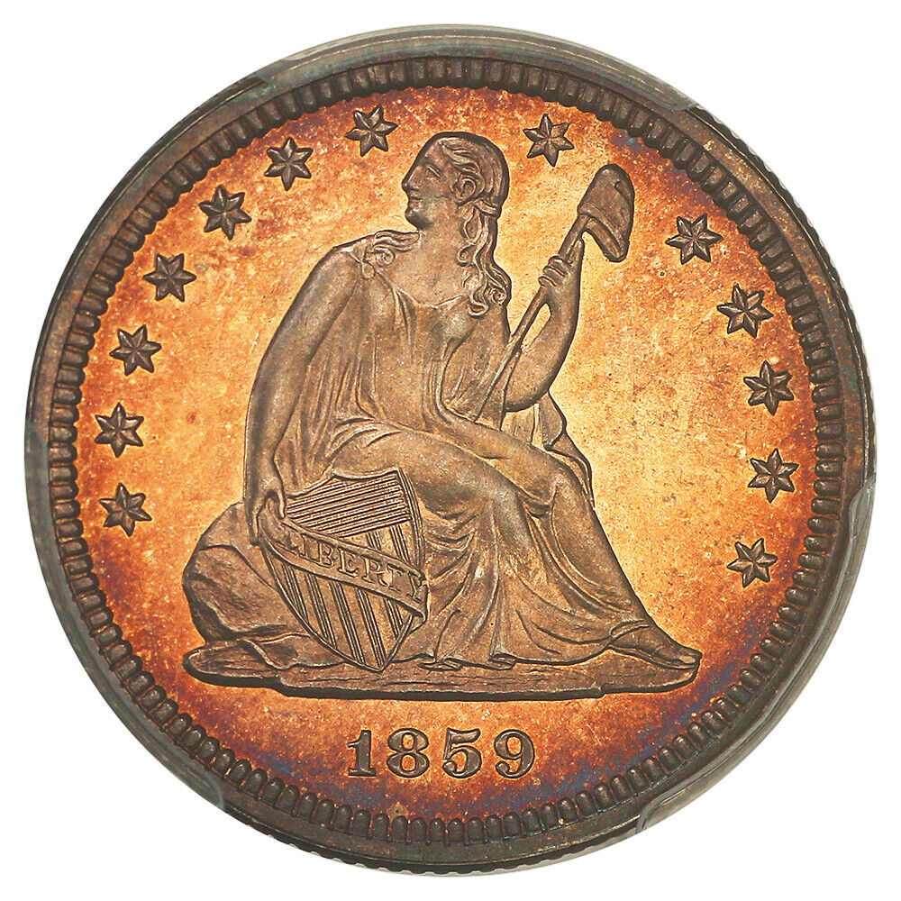 1859 25C PCGS PR67 ex: D.L. Hansen