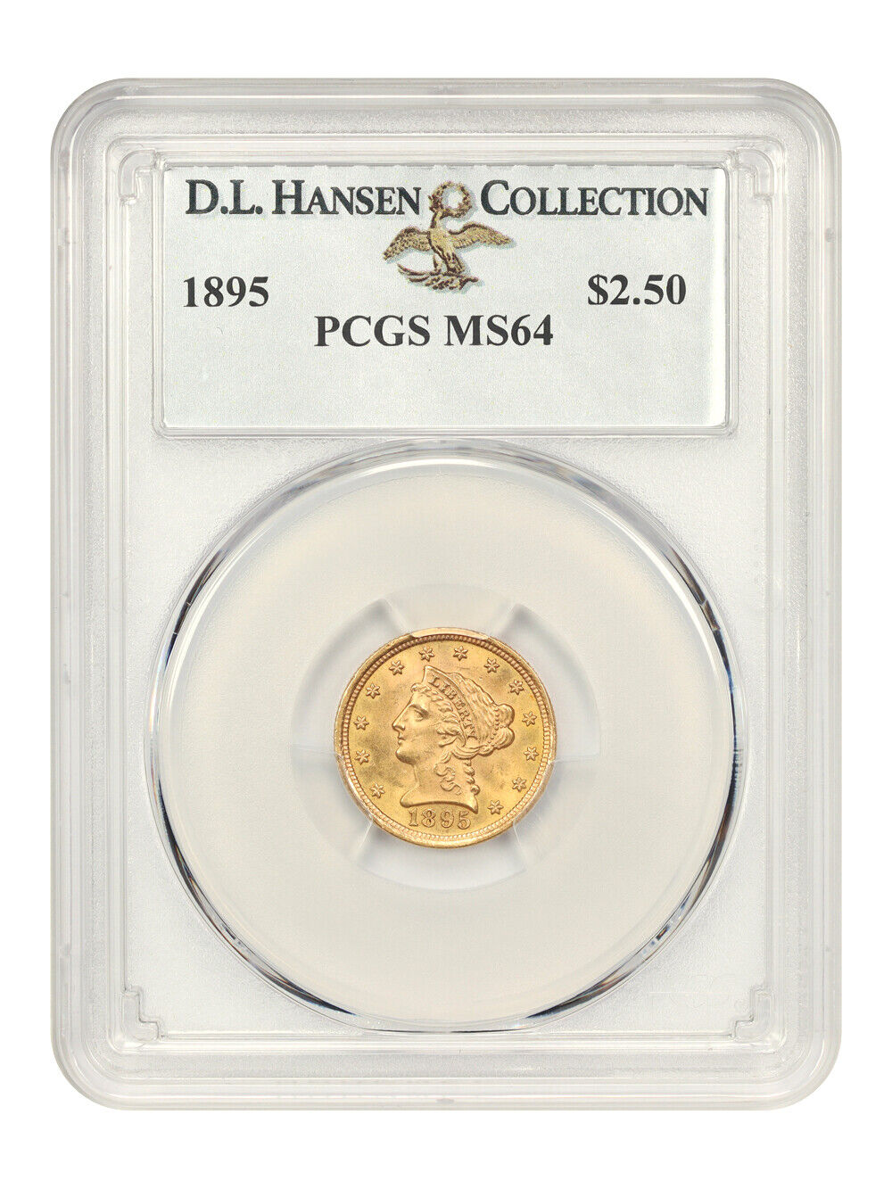 1895 $2.50 PCGS MS64 ex: D.L. Hansen