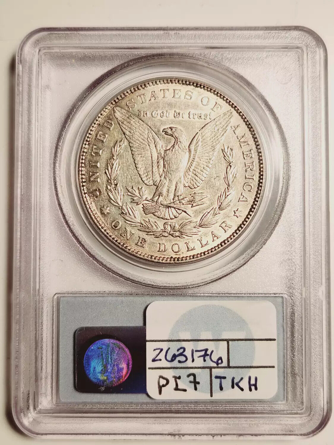 1883 P Morgan Silver Dollar PCGS AU-50 - VAM 10 - Sextupled Stars - Top 100