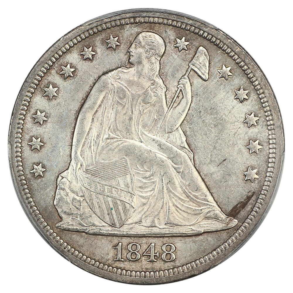 1848 $1 PCGS MS63 ex: D.L. Hansen