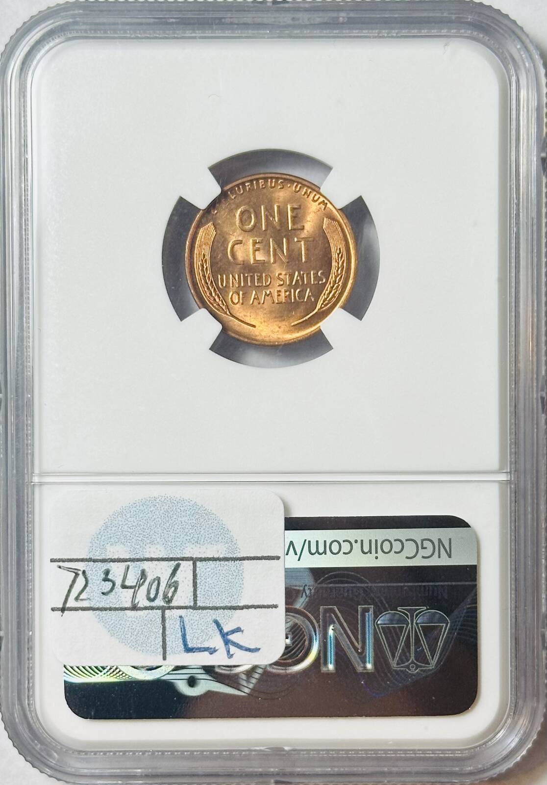1942 D Small Cents Lincoln, Wheat Ears Reverse NGC MS-66 RD