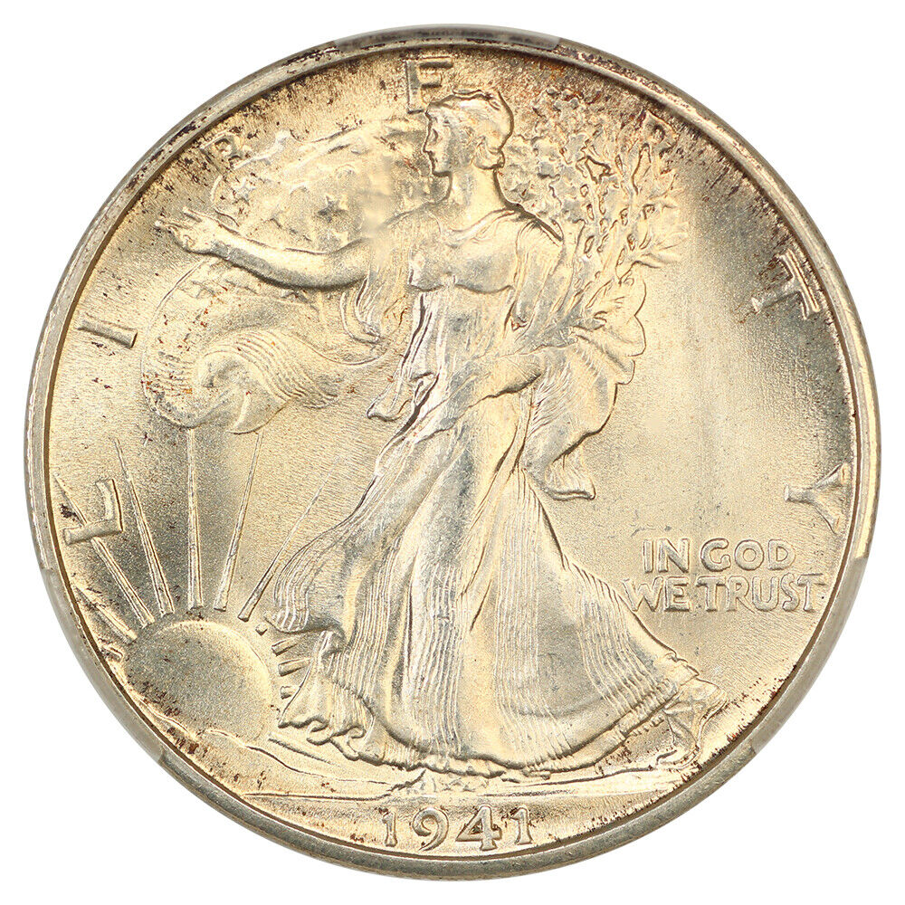 1941-S 50C CACG MS66 ex: D.L. Hansen - Walking Liberty Half Dollar