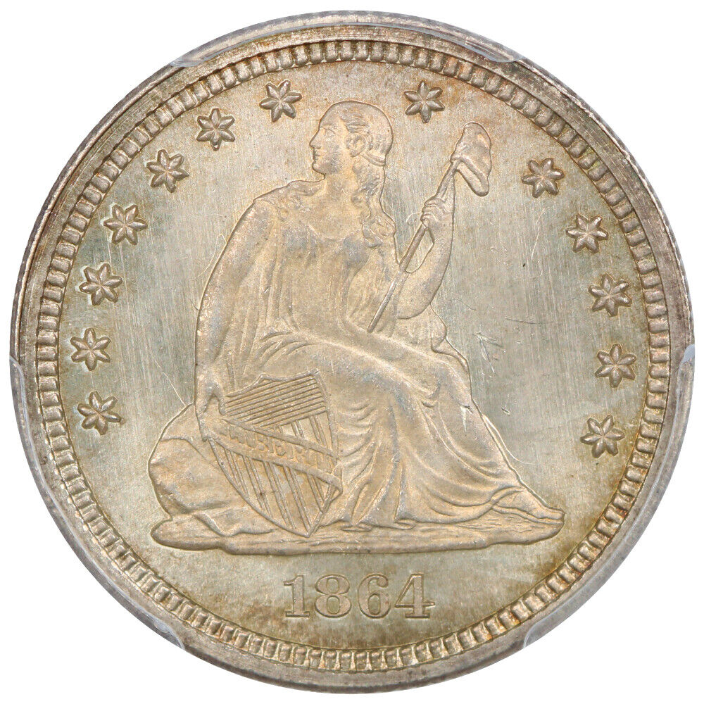 1864 25C PCGS MS66 ex: D.L. Hansen