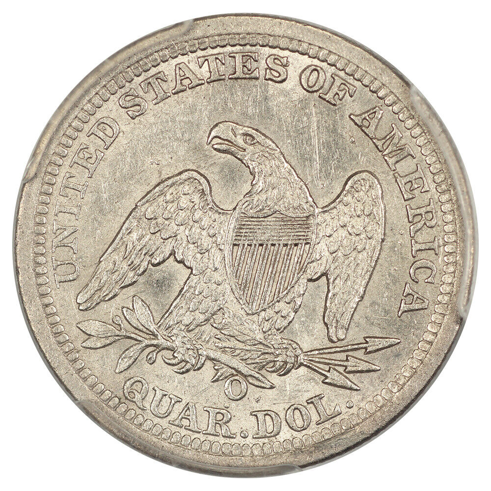 1843-O 25C PCGS AU53 (Large O, FS-501, 001.5)