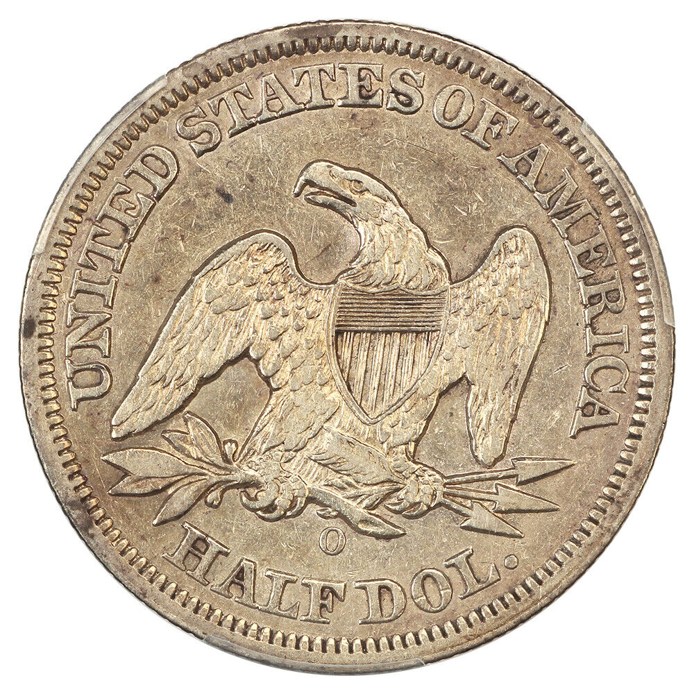 1855-O 50C PCGS VF35 (Arrows) - Liberty Seated Half Dollar