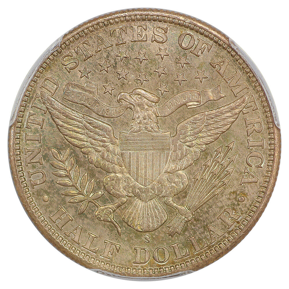 1893-S 50c PCGS/CAC MS65 ex: D.L. Hansen